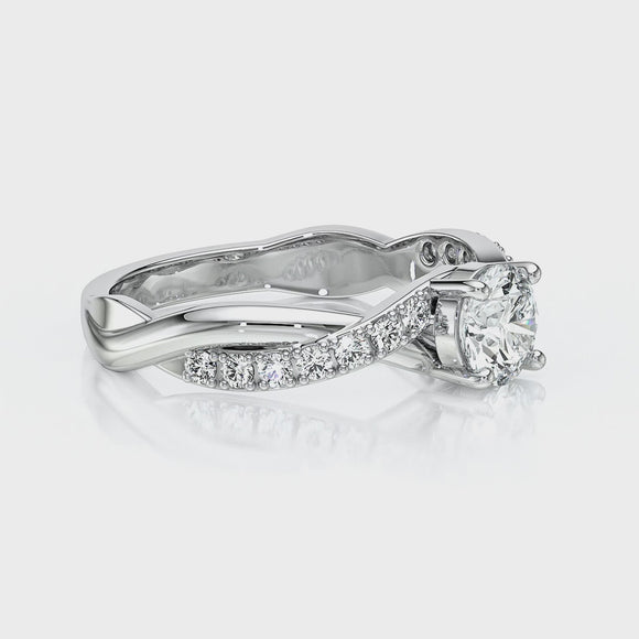 Solitaire accompagné rubis diamant Fou de toi - 3