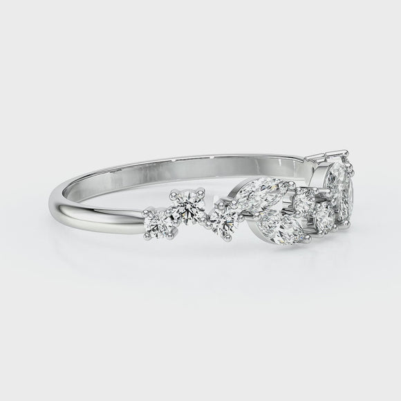 Bague diamant Florale - 5