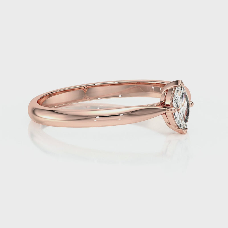 Solitaire diamant Clair de Lune - 1