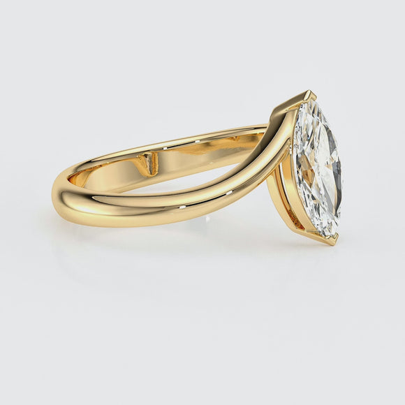 Bague solitaire diamant Clair de Lune - 3