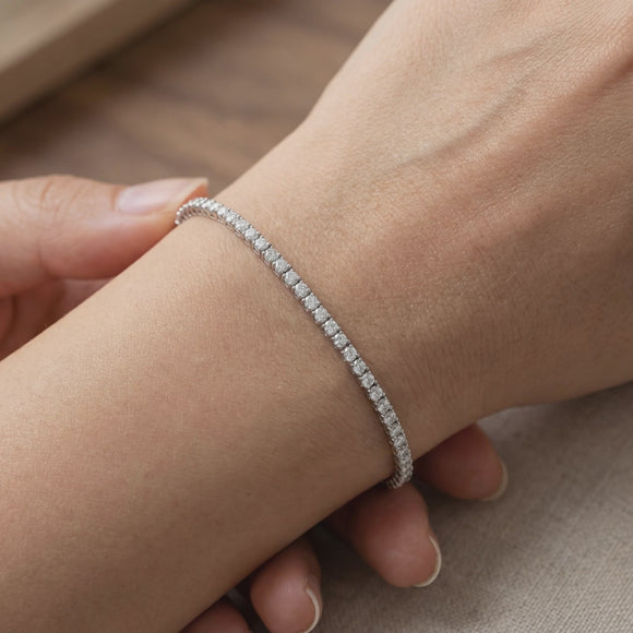 Bracelet rivière diamants Lune de miel