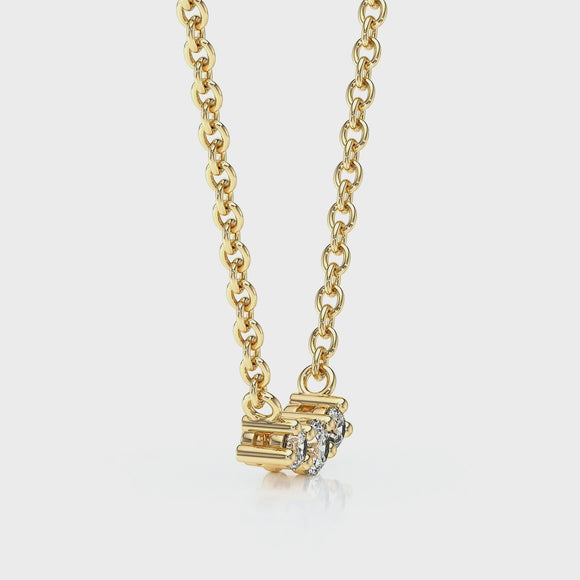 Collier trilogie rubis et diamant Coucher de Soleil - 3