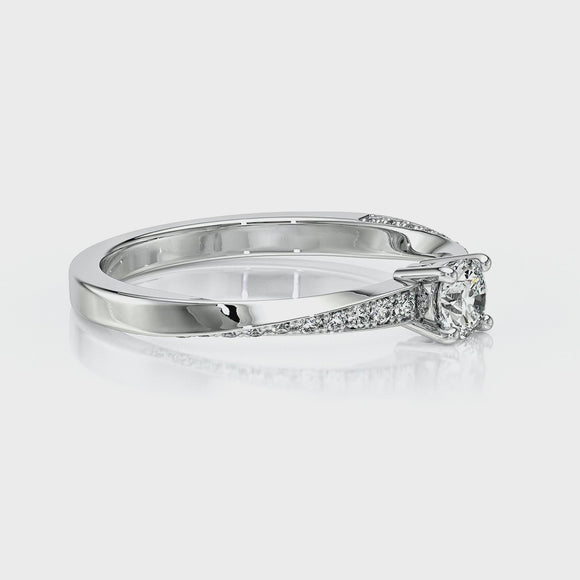 Solitaire accompagné rubis et diamant Pluie d’étoiles - 6