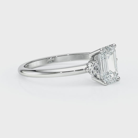 Bague trilogie diamant Coucher de Soleil - 7