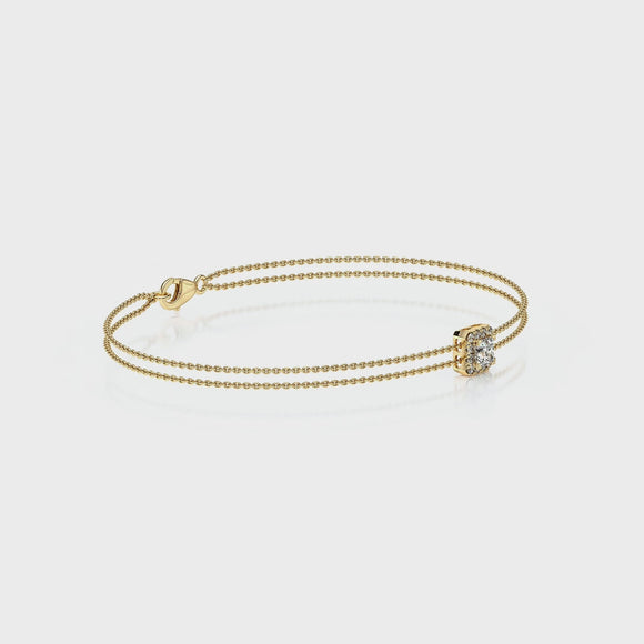 Bracelet émeraude entourage diamant Coup de Foudre - 3
