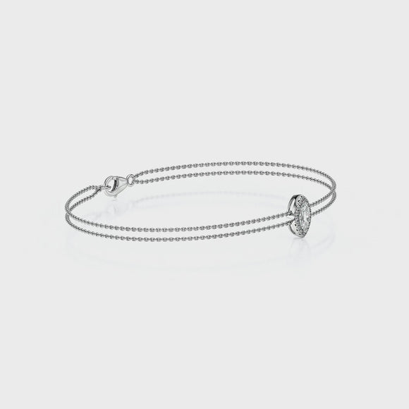 Bracelet entourage diamant Coup de Foudre - 2