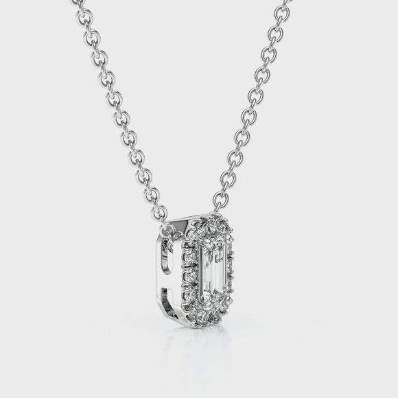 Collier saphir entourage diamant Coup de Foudre - 4