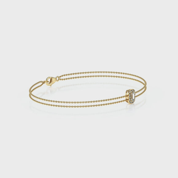 Bracelet aigue-marine entourage diamant Coup de Foudre - 6