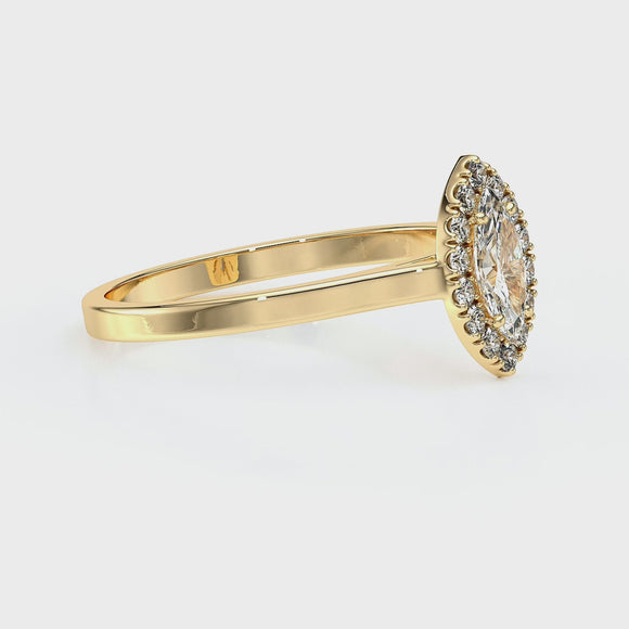 Bague entourage diamant Promets Moi - 10