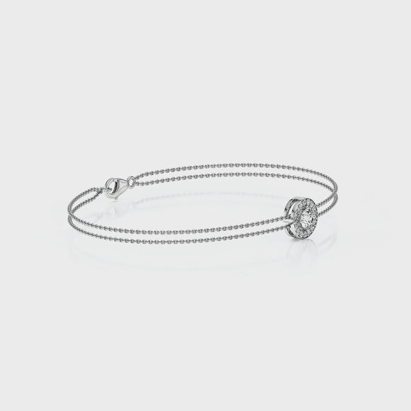 Bracelet entourage topaze et diamant Promets Moi - 1