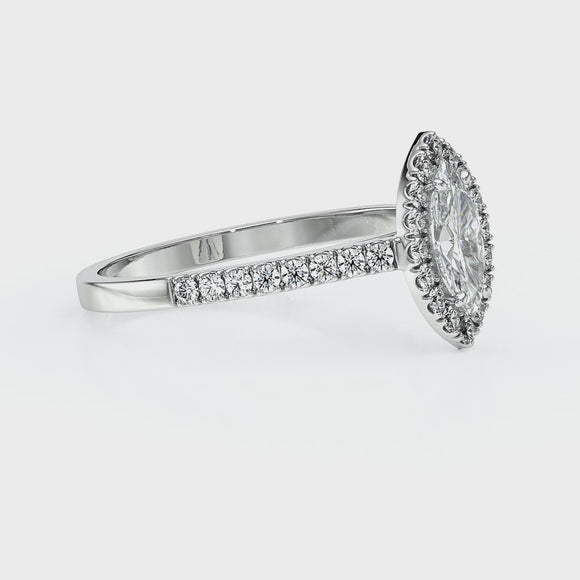 Bague entourage diamant Promets Moi - 2