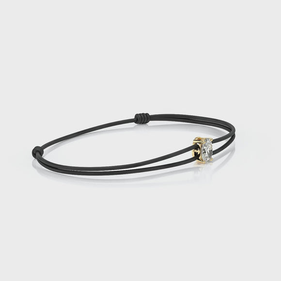 Bracelet cordon saphir rose Lune de miel - 5