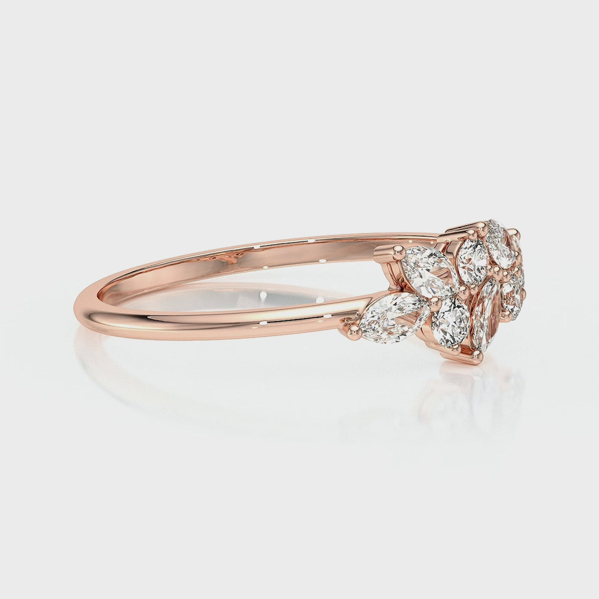 Bague diamant Florale - 3