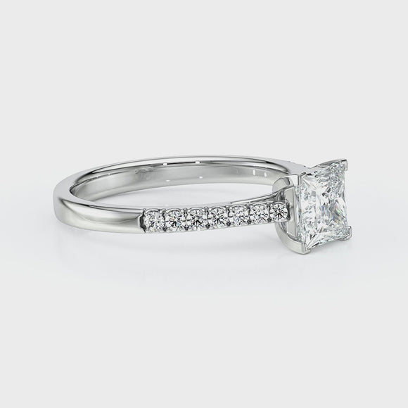 Solitaire accompagné rubis et diamant Divine Idylle - 27