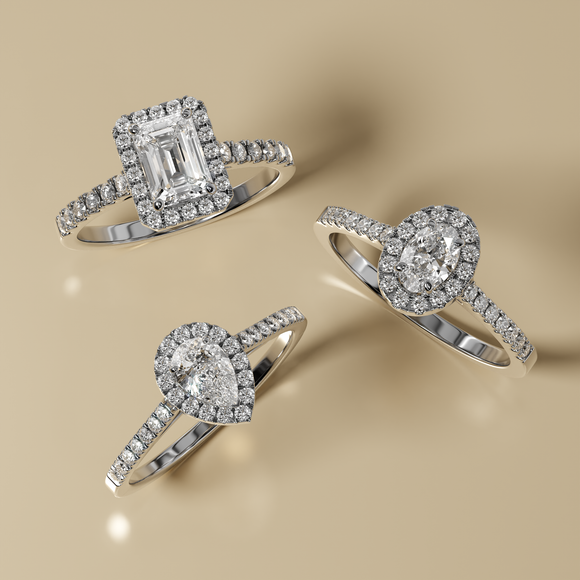 Bague entourage émeraude et diamant Promets Moi - 3