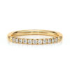 Bague en or jaune délicate ornée de diamants scintillants en ligne, parfaite pour un cadeau de fiançailles ou un anniversaire, un modèle élégant et intemporel pour allier style et brillance.