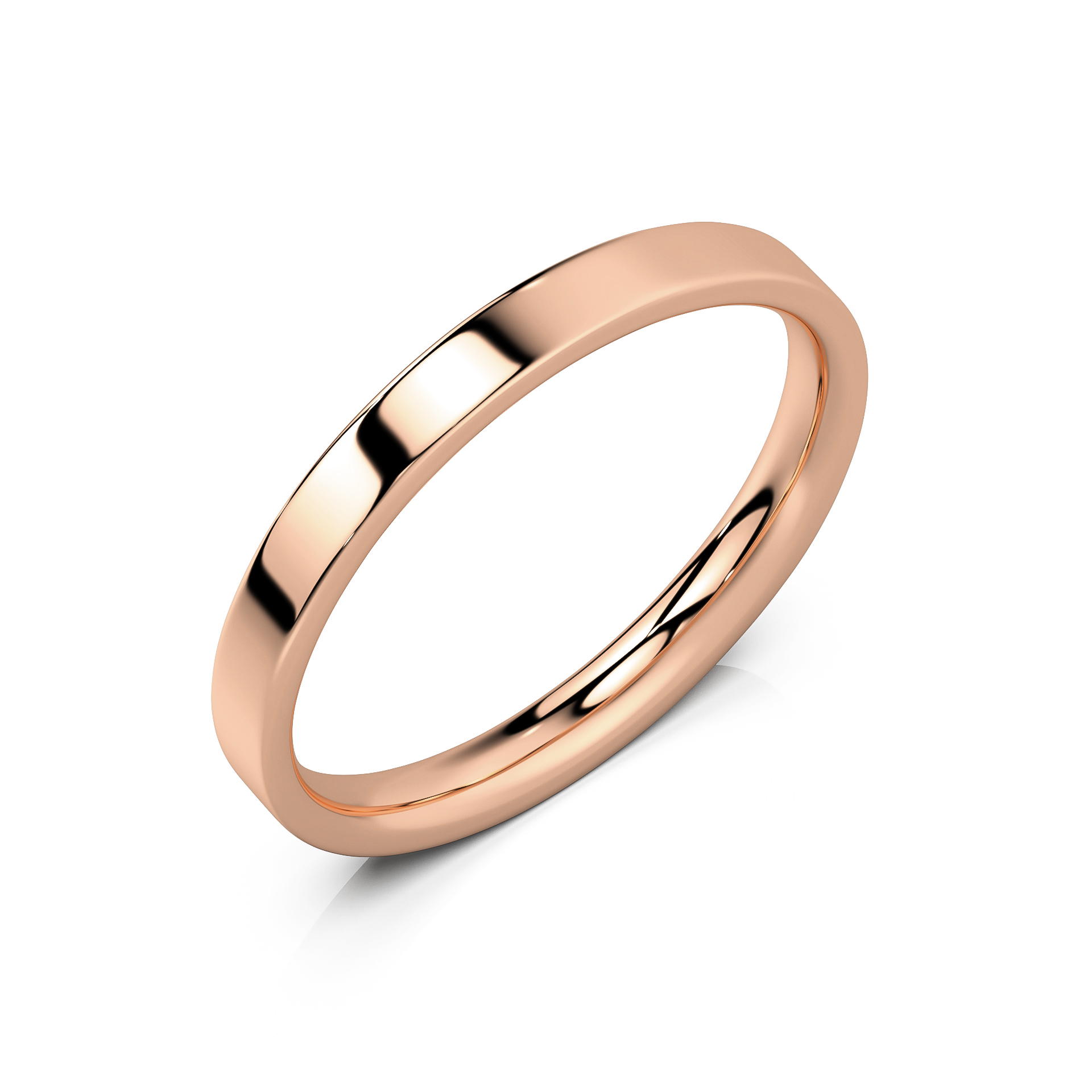 Bague en or rose poli, modèle épuré et moderne, idéale comme alliance ou bijou de luxe. Son design élégant et minimaliste en fait un choix parfait pour un style chic et intemporel. Caractéristique en or rose de haute qualité, offrant brillance et durabilité.