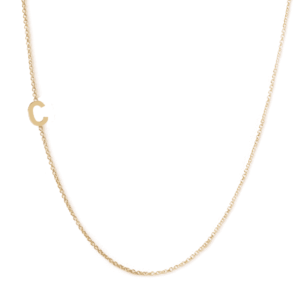 Collier lettre personnalisée - Or jaune 18 carats