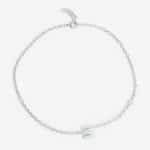 Bracelet lettre personnalisée diamant - Or blanc 18 carats