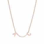 Collier lettres personnalisée - Or rose 18 carats