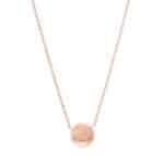 Collier entourage diamants - Or rose 18 carats