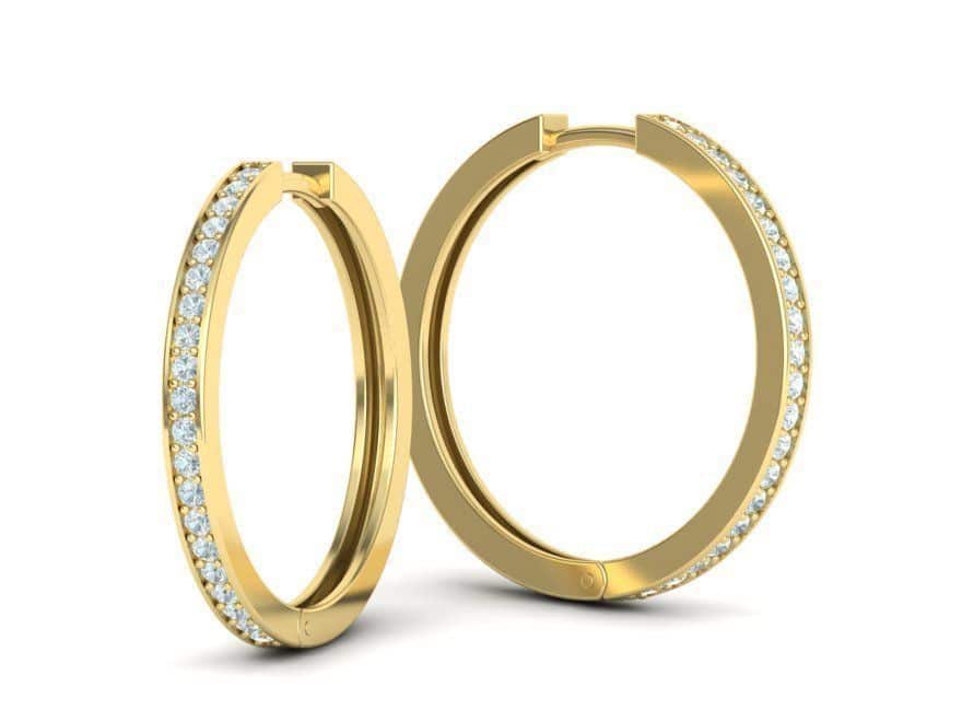 boucles-d-oreilles-creoles-diamant-or-jaune-serti-grain-moyen-modele