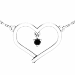 Collier-coeur-diamant-noir-or-blanc
