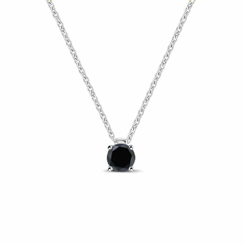 pendentif diamant noir