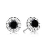 Boucles-doreilles-diamant-noir-entourage-Or-blanc