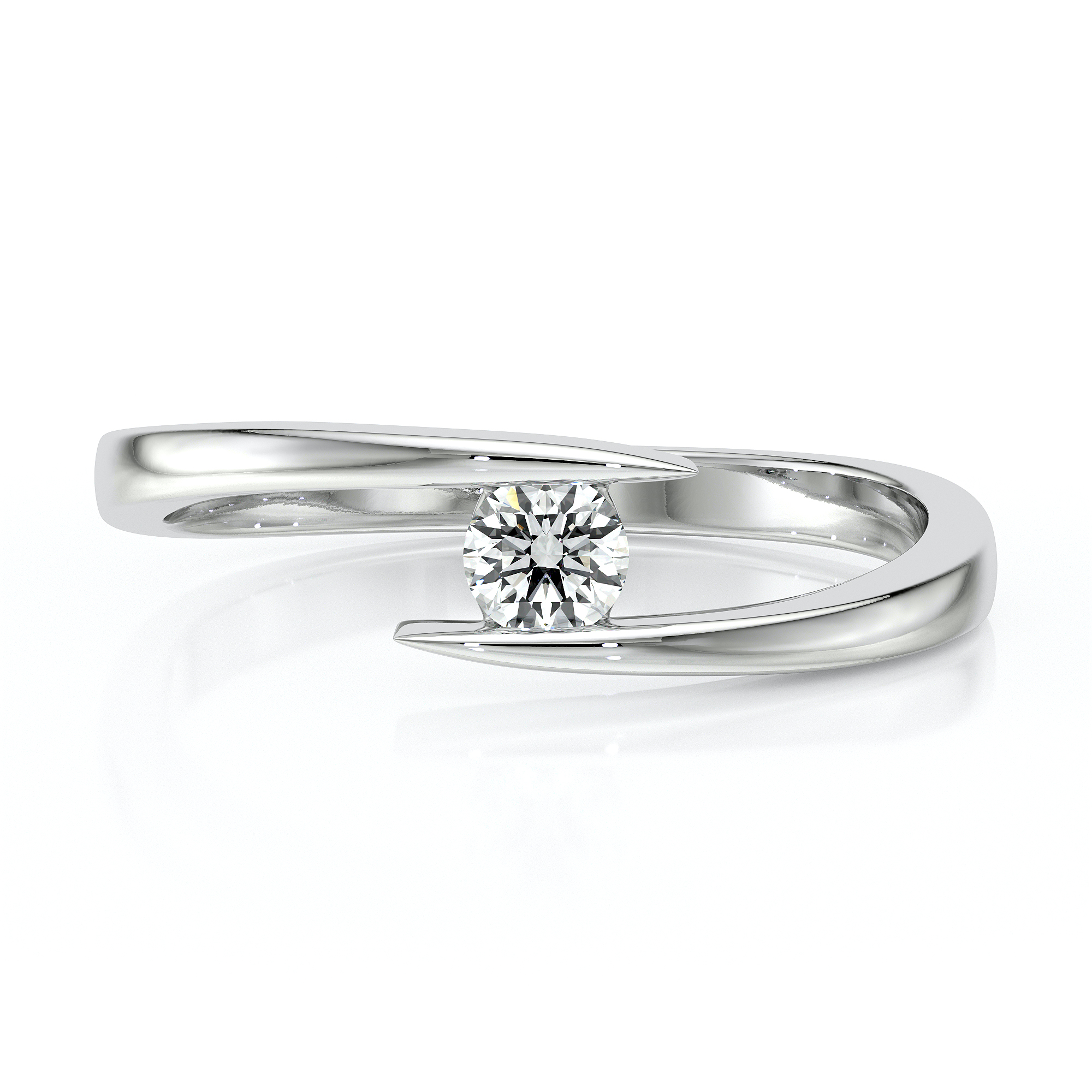 Solitaire diamant Etincelle d'Amour - 1