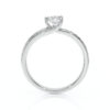 Solitaire en forme de lasso serti de diamants ajouré en or 18 carats