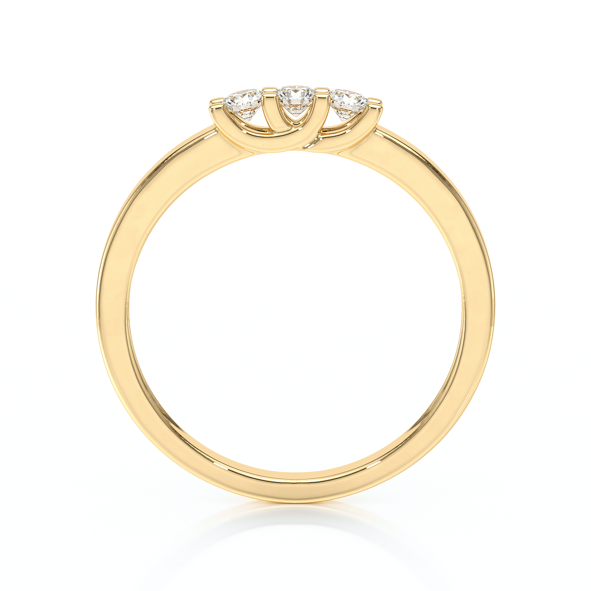 Bague en or jaune avec trois diamants en forme de poire, mettant en valeur un design élégant et moderne. Idéale pour les fiançailles ou les occasions spéciales, cette bague symbolise l'amour et l'engagement, parfaite pour ceux qui recherchent une pièce unique et sophistiquée.