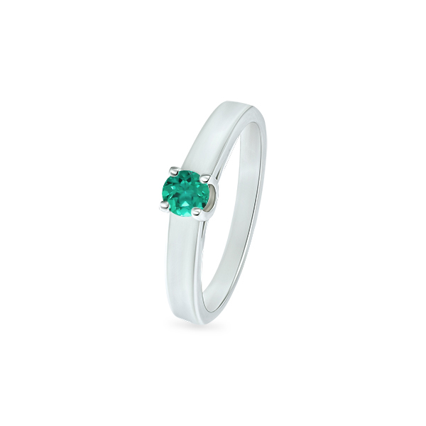 Bague élégante en argent avec un diamant vert éclatant, modèle épuré et moderne. Idéale pour un cadeau spécial ou comme bijou de tous les jours, cette bague met en valeur la beauté du jade tout en offrant un design intemporel.