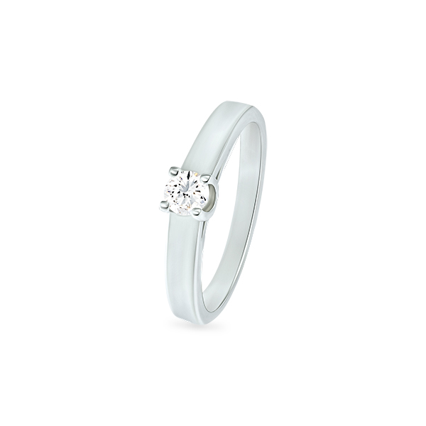 Solitaire 4 griffes diamant or 18 carats