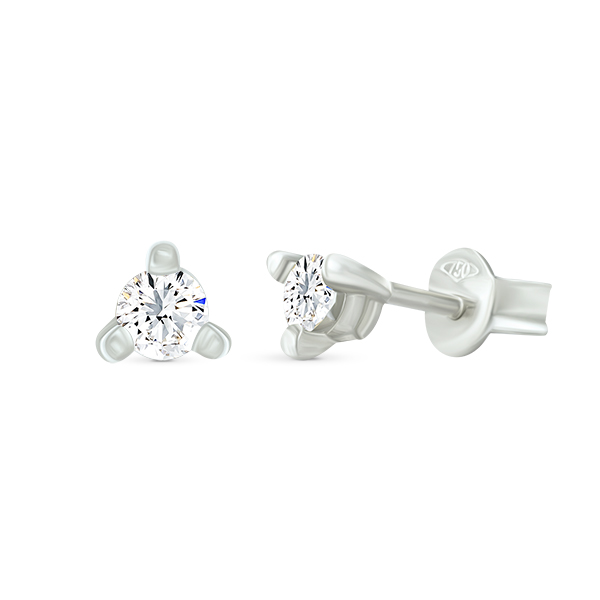 Boucles d'oreilles en diamant brillant modèle classique, conception en métal argenté avec des pierres précieuses scintillantes, parfaites pour un look élégant et raffiné, idéales pour des occasions spéciales ou un usage quotidien.