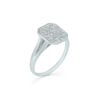 Bague diamant pavage or blanc 18 carats