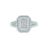 Bague diamant pavage or blanc 18 carats