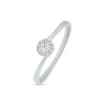 Bague entourage diamant