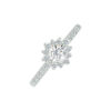 Bague entourage diamant