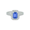 Bague entourage saphir et diamants