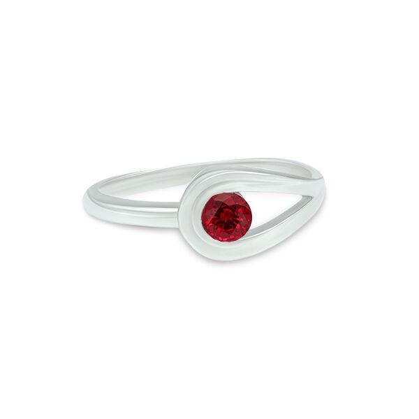 Bague solitaire rubis