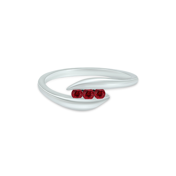 Bague trilogie rubis