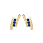 Boucles d'oreilles trilogie saphir