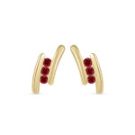 Boucles d'oreilles trilogie rubis