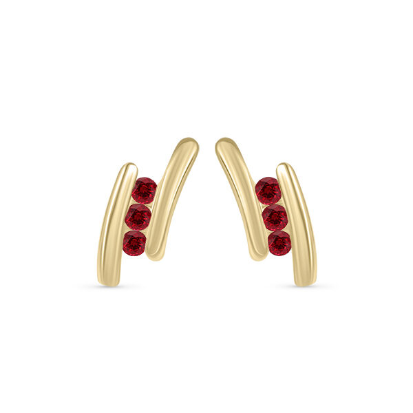 Boucles d'oreilles trilogie rubis