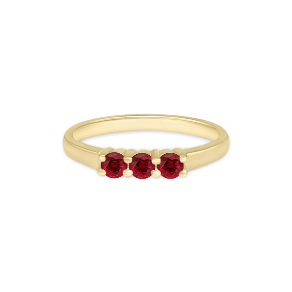 Bague trilogie rubis