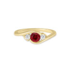 Bague rubis et diamant