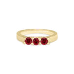 Bague trilogie rubis