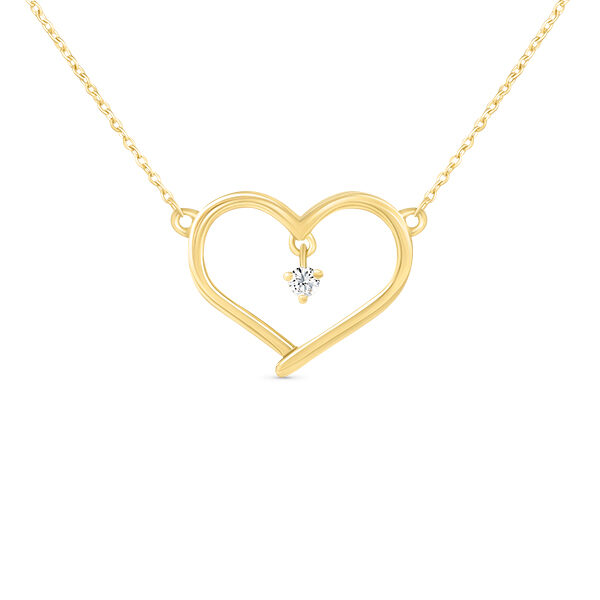 Collier diamant coeur