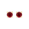Boucles d'oreilles en or avec pierres précieuses rouges en forme de diamants, conçues pour ajouter une touche d'élégance à toute tenue. Idéales pour des occasions spéciales ou un usage quotidien, ces bijoux mettent en valeur le style et la sophistication.